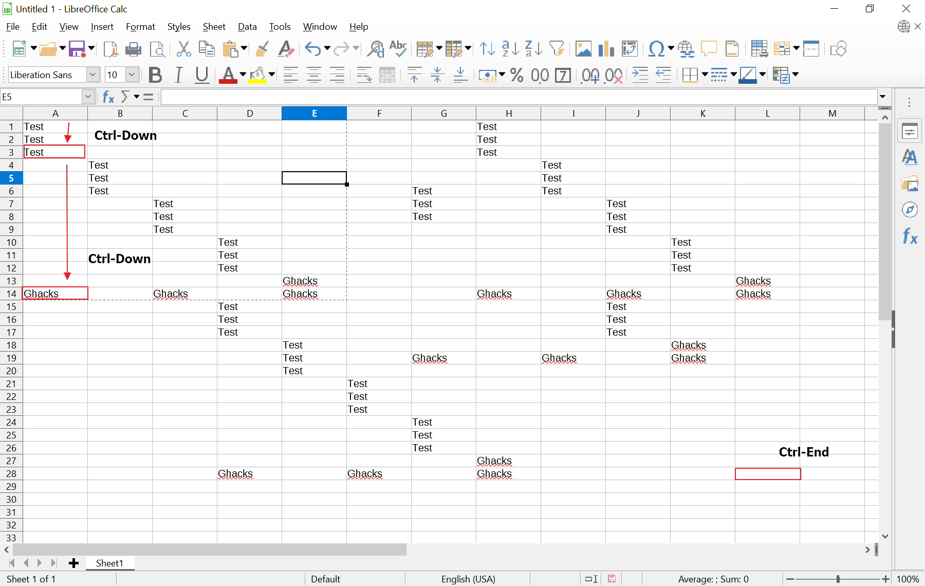 use sum for an entire column with only keyboard on mac